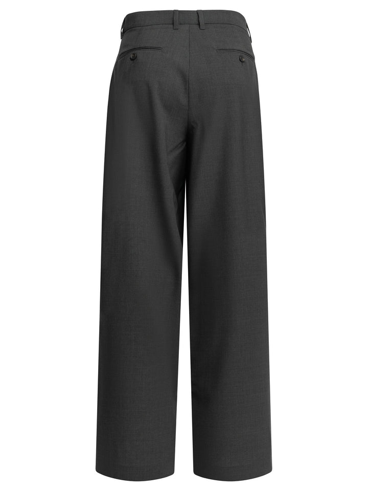 Max Mara S Tailored Wool Pants Trousers - Grey | 308a0762ce24a78601381b41c0378655d182c70e