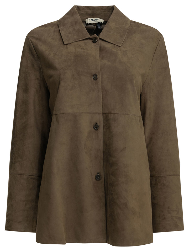 Max Mara S Suede Jacket Jackets and Coats - Marrone | b93fb9843f57a4ca78da8afdaa270a60e9f2d6d5