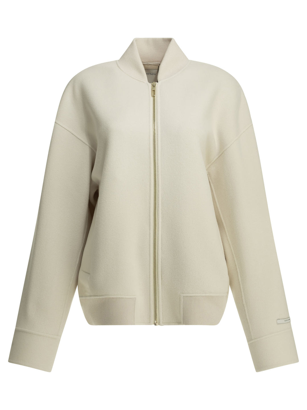 Max Mara Sportmax Virgin Wool Bomber Jacket Jackets and Coats - Bianco | 462b25d7e067bfa2a6c134e58d583693238ed15a