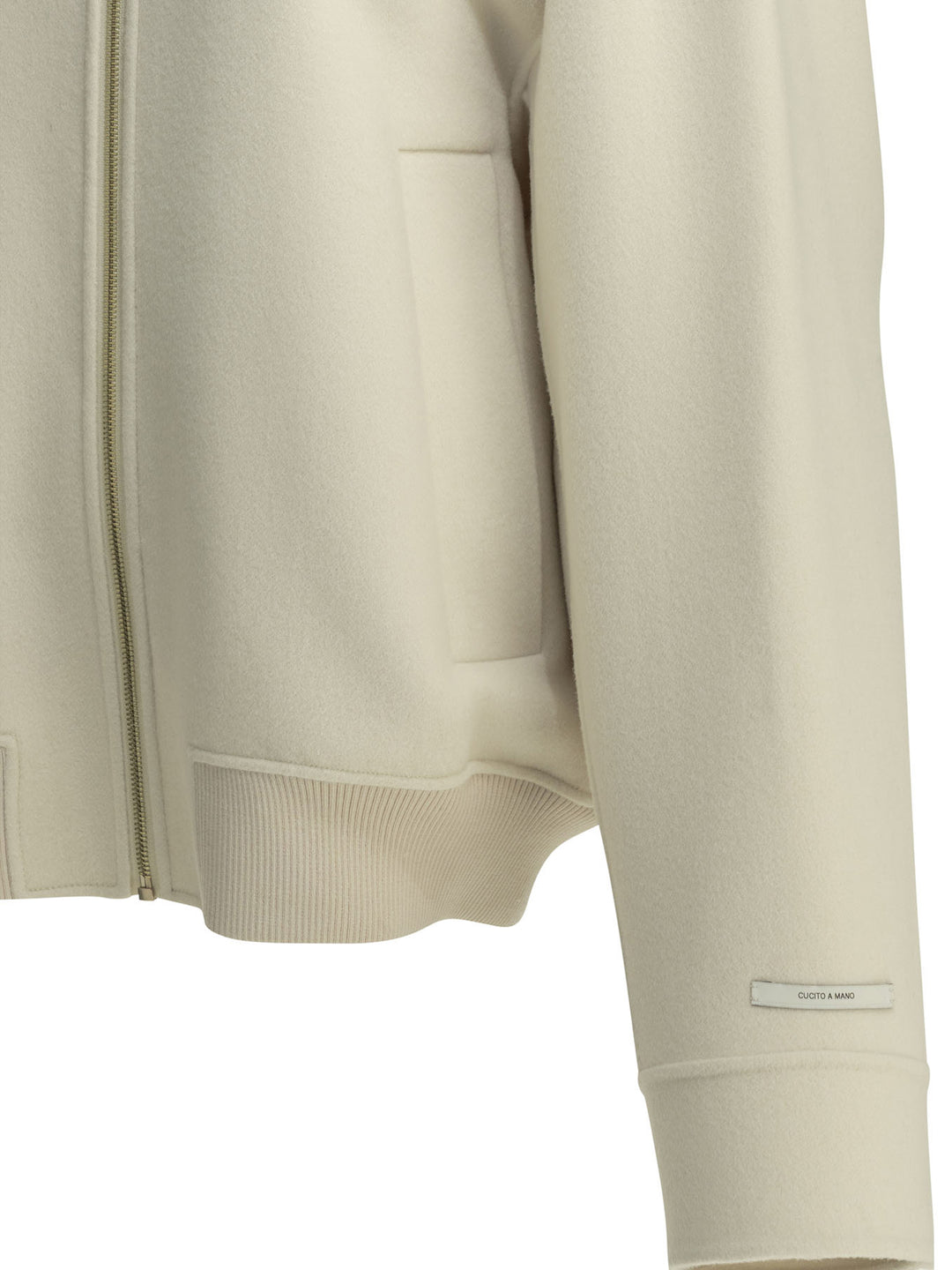 Max Mara Sportmax Virgin Wool Bomber Jacket Jackets and Coats - Bianco | 0e02cecece5d0d38f94dbd84a7477259fd038f38