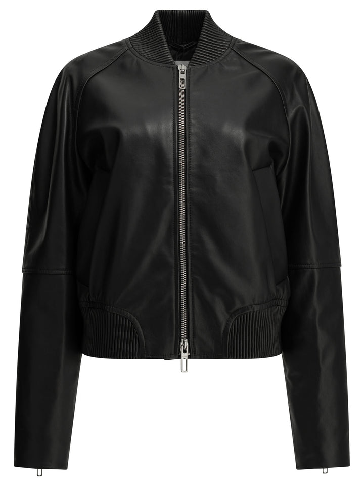 Max Mara Sportmax Nappa Leather Jacket Jackets and Coats - Nero | 5c24a715750ce8c8ea5dd7cd5f13ef1220395c81