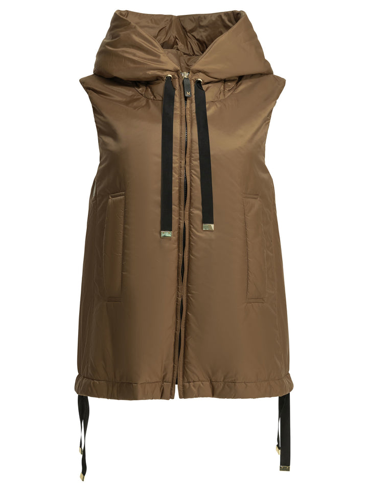 Max Mara The Cube Water-Repellent Sleeveless Jacket Jackets and Coats - Marrone | 36470248def02853908128aa885afd0f51c1e998