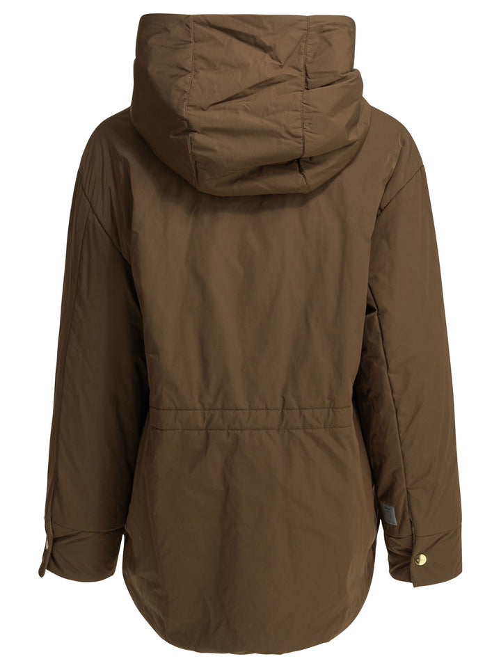Max Mara The Cube Reversible Water-Repellent Parka Jackets and Coats - Marrone | 1668b10e384177bd4c521cee2152dd83ca241487