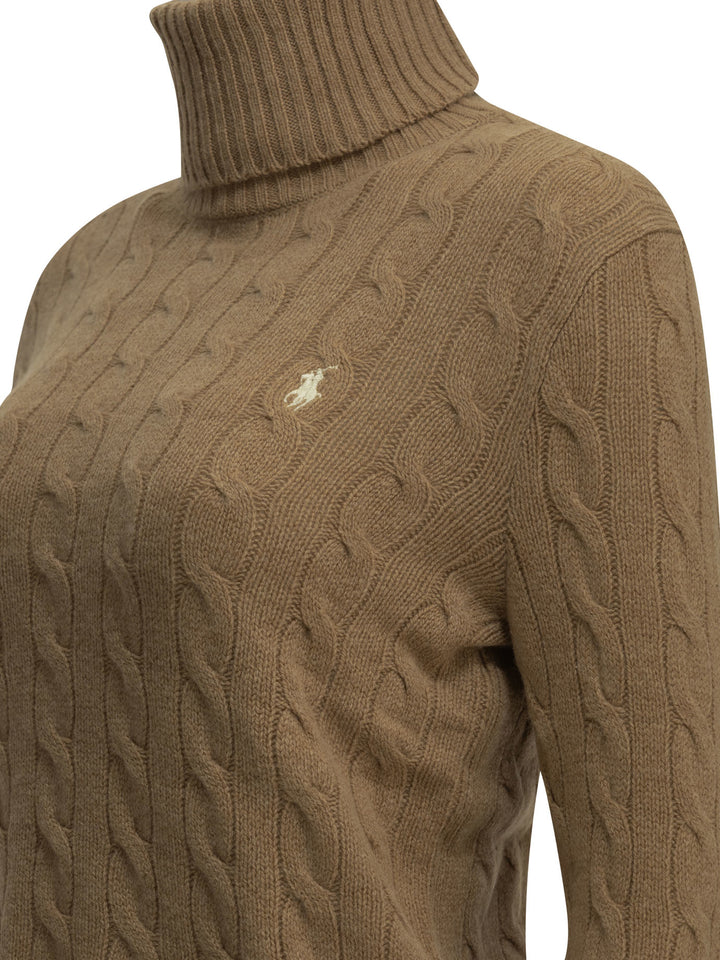 Polo Ralph Lauren Turtleneck Sweater With Logo Knitwear - Beige | 71f74fb31ddc93662ac6a117928b1c41d07b8f12