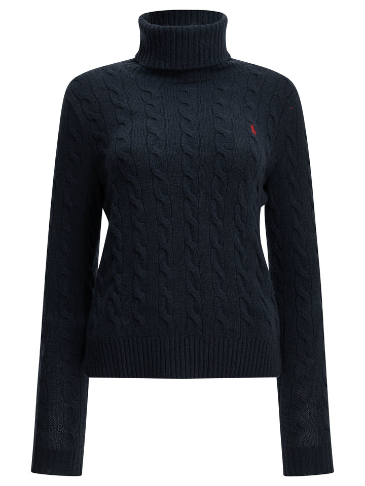 Polo Ralph Lauren Turtleneck Sweater With Logo Knitwear - Blu | fc7f4c4674b6b0ab940af0bbc4b31d8cc63f7bb8