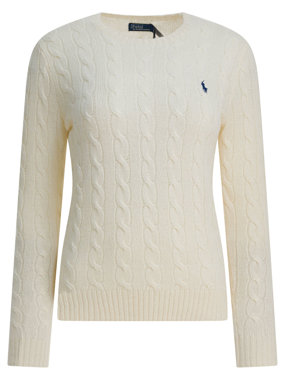 Polo Ralph Lauren Crewneck Sweater With Logo Knitwear - Bianco | d4426d243bd14d1024359248f2dd54032c4a92d4