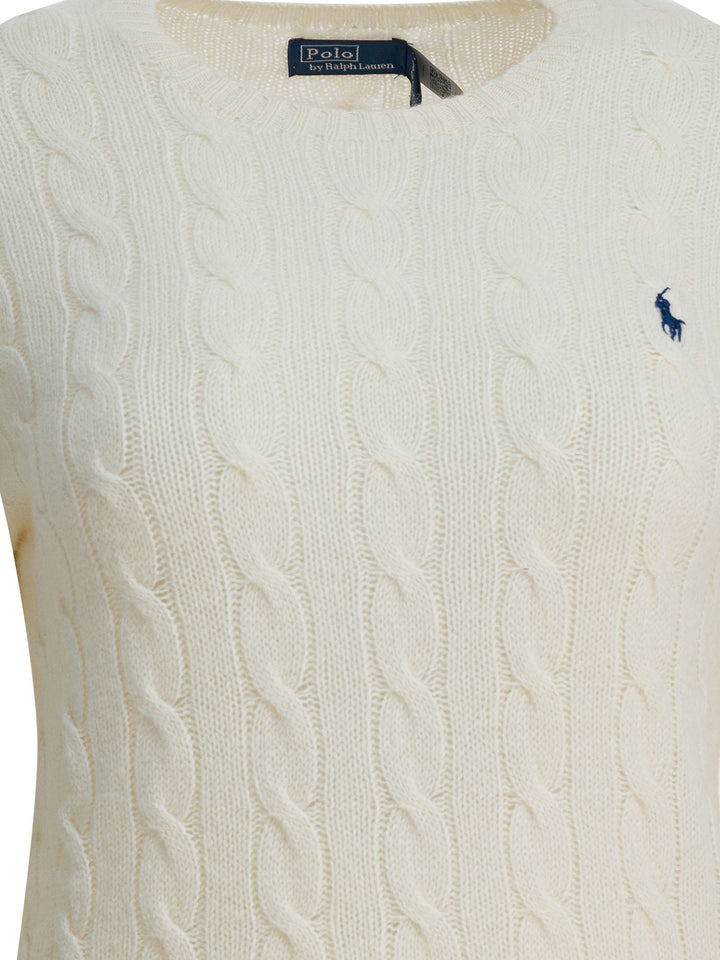 Polo Ralph Lauren Crewneck Sweater With Logo Knitwear - Bianco | 55e35507c1649df4c805b17ba8e9abc3584dcddb