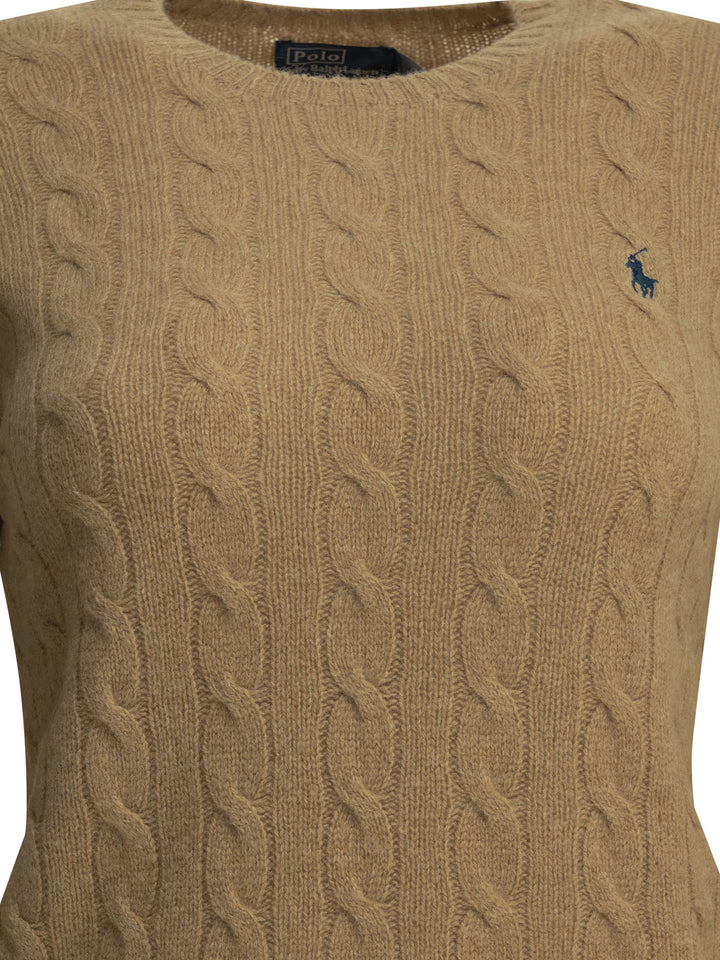 Polo Ralph Lauren Crew-Neck Sweater With Logo Knitwear - Beige | b66f51e883200883144adb2bbca194cab446c47f