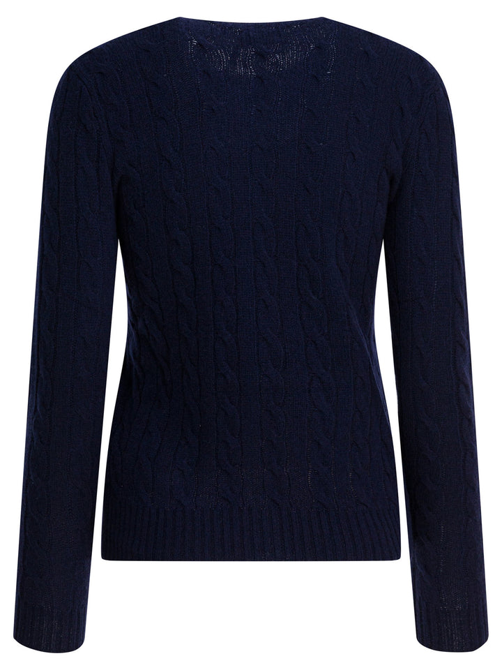 Polo Ralph Lauren Crew-Neck Sweater With Logo Made Of Wool And Cashmere Knitwear - Blu | 6f96dbaf31f94dd77ef49a83ae53389197c6b351