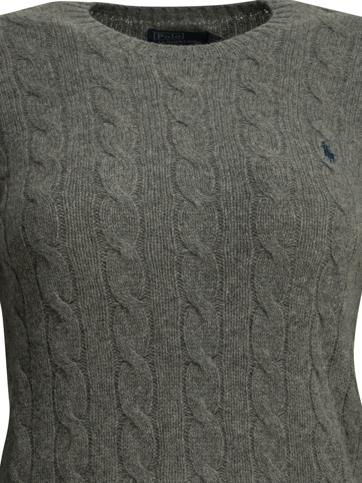 Polo Ralph Lauren Crew-Neck Sweater With Logo Knitwear - Grey | 454b84a822e48d5dfac8a6ab03068d24c2d44a9d