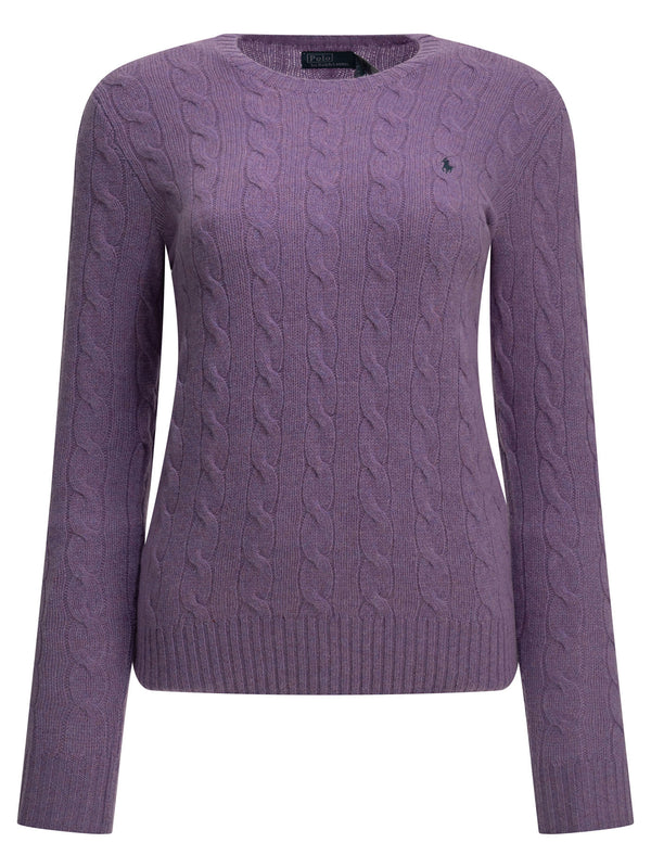 Crew-Neck Sweater With Logo Knitwear Viola