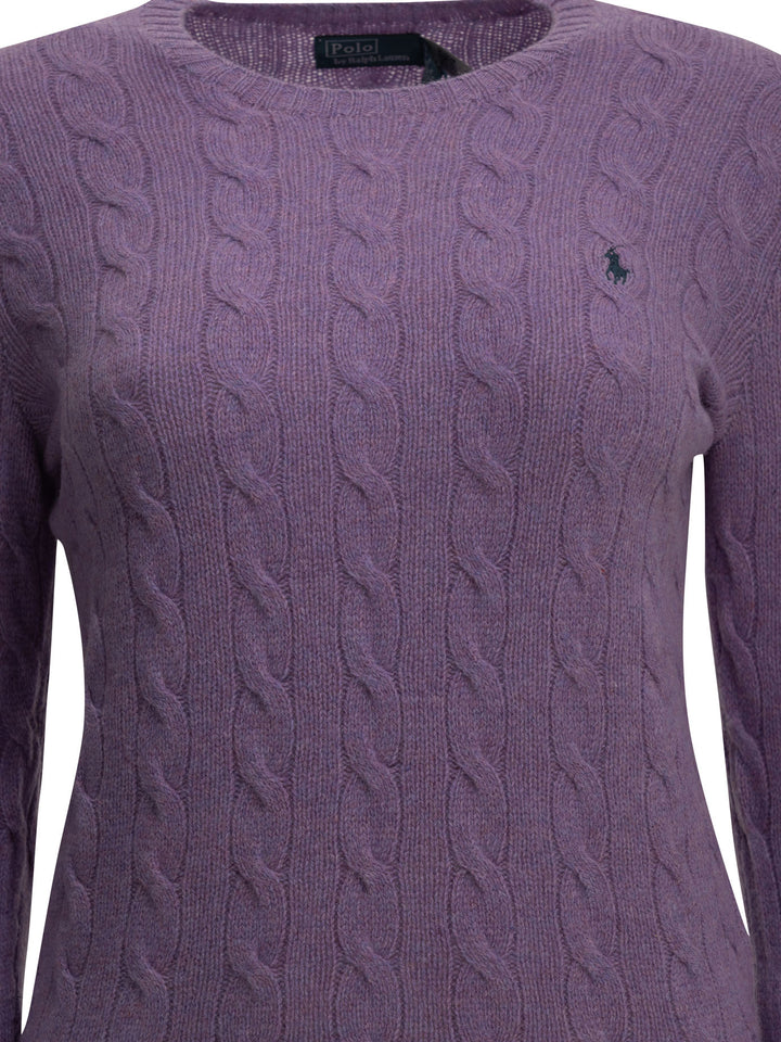 Polo Ralph Lauren Crew-Neck Sweater With Logo Knitwear - Viola | df1c3fc9148b19e67299b6c35b23e7d1f72182b6