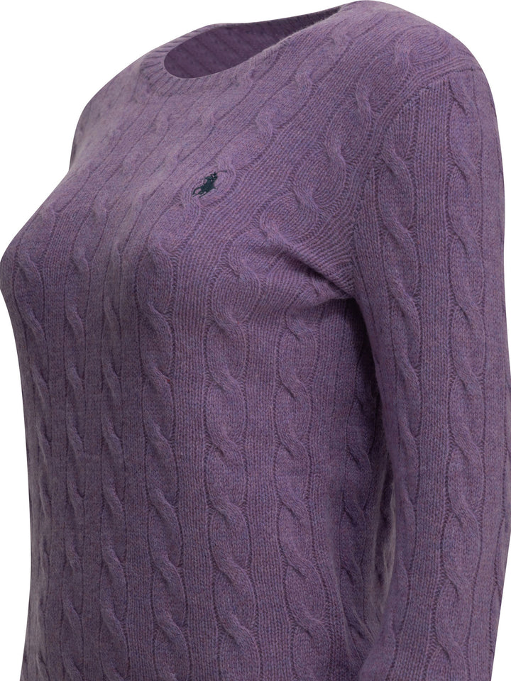 Polo Ralph Lauren Crew-Neck Sweater With Logo Knitwear - Viola | 1258972f529123fde2b537f62525d878f4893863