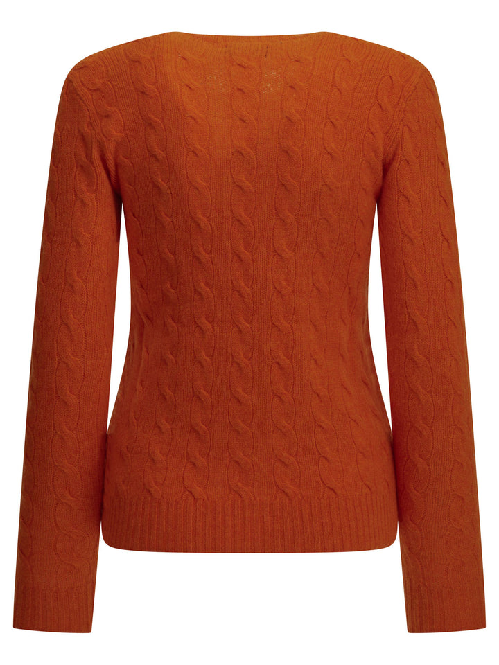 Polo Ralph Lauren Crew-Neck Sweater With Logo Knitwear - Arancione | 82c56863dd22fde863c9fb21e6a3784a9400345d