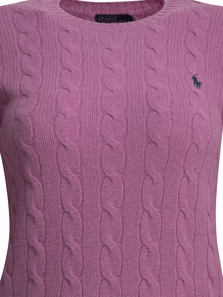 Polo Ralph Lauren Crew-Neck Sweater With Logo Knitwear - Fucsia | 6c6314e0675607dd8c1d0d3eb1d28531ef6b1f08