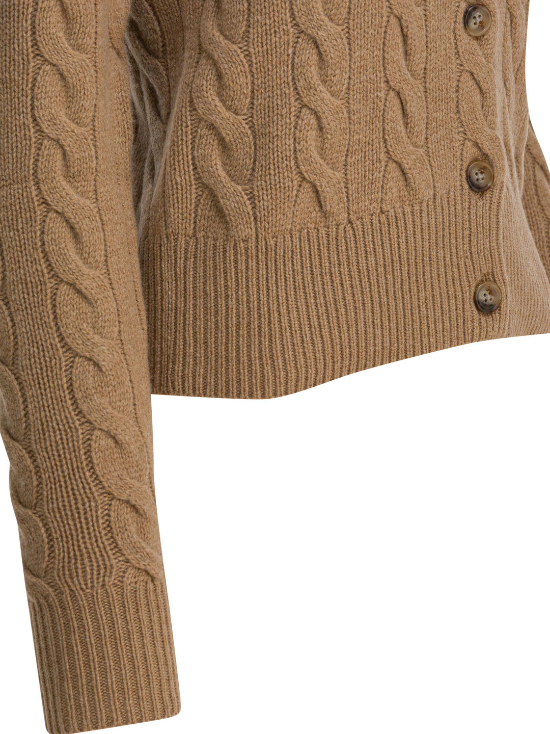 Polo Ralph Lauren Wool And Cashmere Cardigan With Logo Knitwear - Marrone | 3cf2fb5c26d10e44220dcc54931386ee8e25891d
