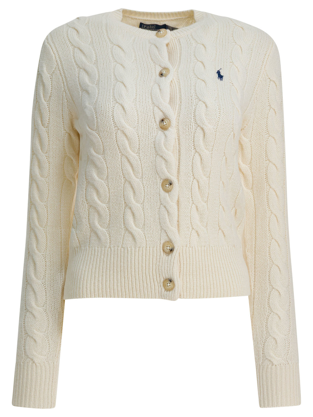 Polo Ralph Lauren Wool And Cashmere Cardigan With Logo Knitwear - Bianco | 05cebe8ece01c1fe2111677073f4725f5af7979a
