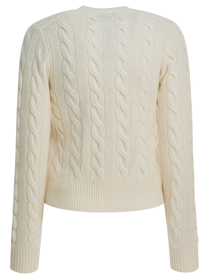 Polo Ralph Lauren Wool And Cashmere Cardigan With Logo Knitwear - Bianco | 9a54387d3595ad30eecbb332f60993ff04604a15