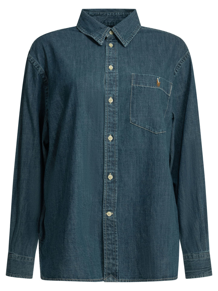 Polo Ralph Lauren Big-Fit Casual Shirt With Logo Shirts - Blu | 5f506224511ebba7e6ff1ed70311fbea8eb56730