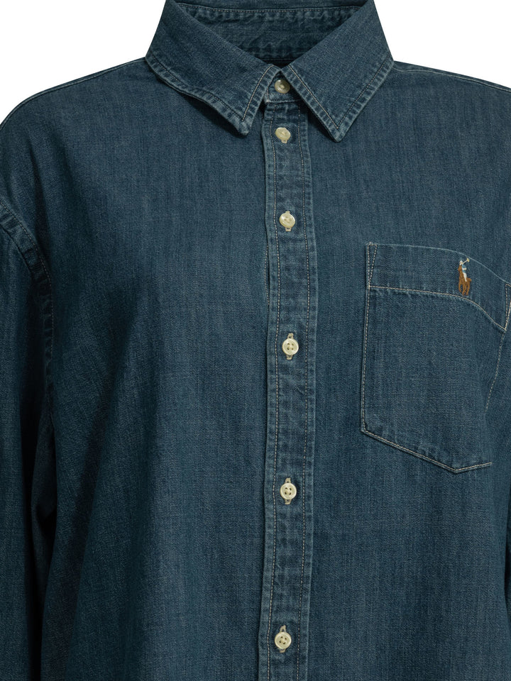 Polo Ralph Lauren Big-Fit Casual Shirt With Logo Shirts - Blu | add73e170f10ca9870c70c6f33e7bd9ba5c529ce