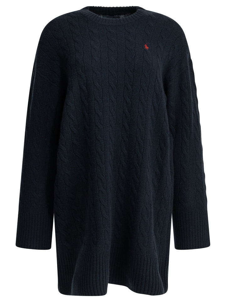 Polo Ralph Lauren Short Knit Dress With Logo Abiti - Blu | 3876751dcd85d891910fe8ce8f6c085b6dc23082