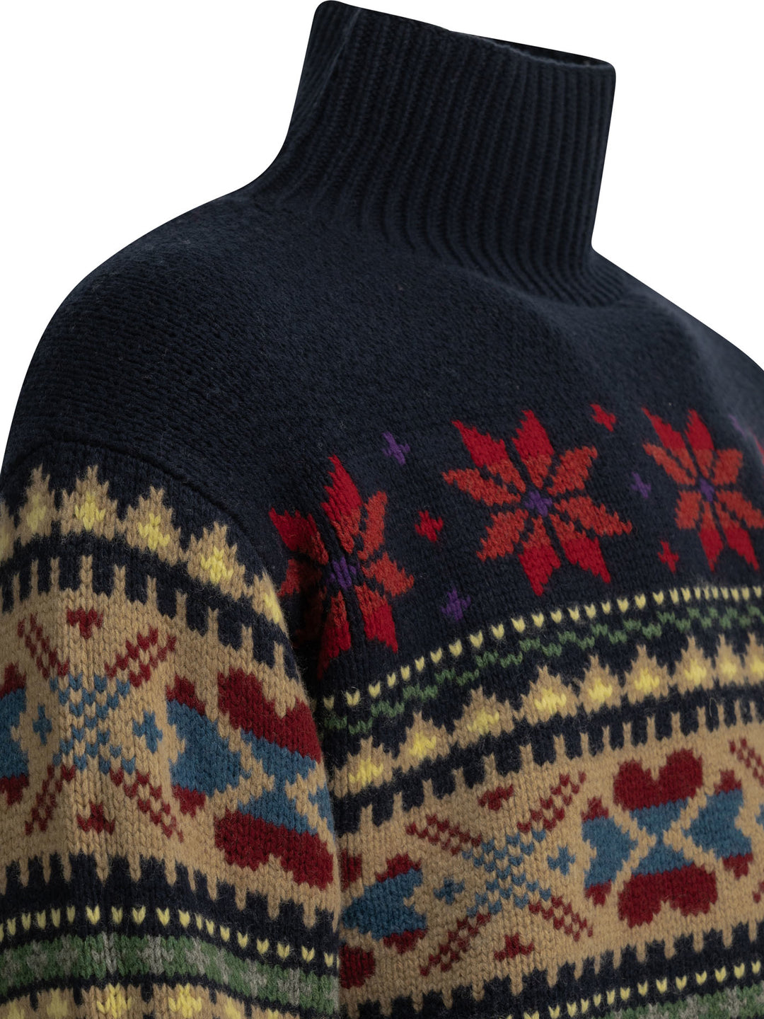 Polo Ralph Lauren Wool And Cashmere Turtleneck Sweater Knitwear - Blu | 3389fa46017cfcdf7d00e6c9e9a7ae9442f9f140