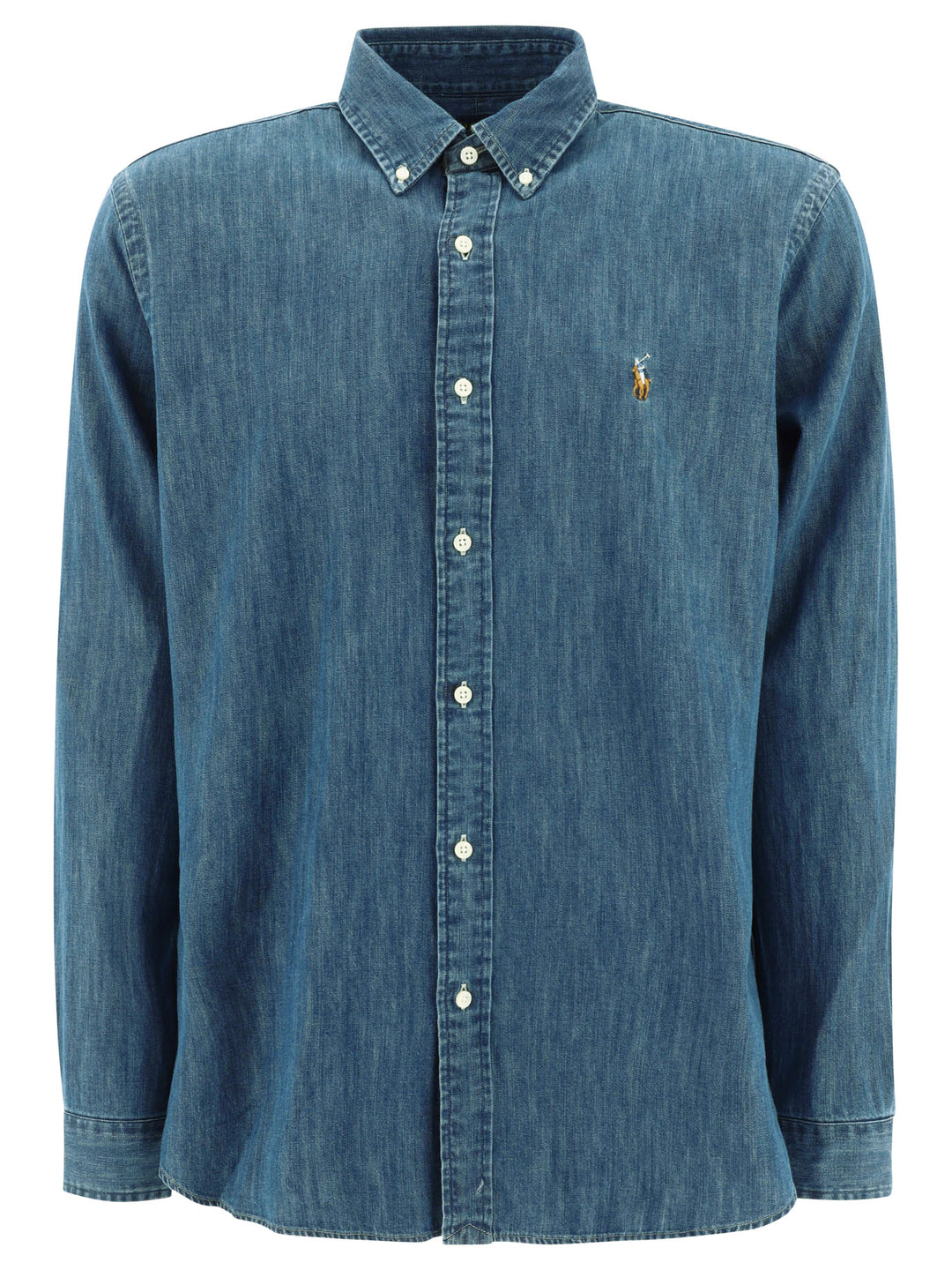 Polo Ralph Lauren Custom-Fit Casual Shirt With Logo Shirts - Blu | ec18bb17a1e875f298d7154d476aa37935558943