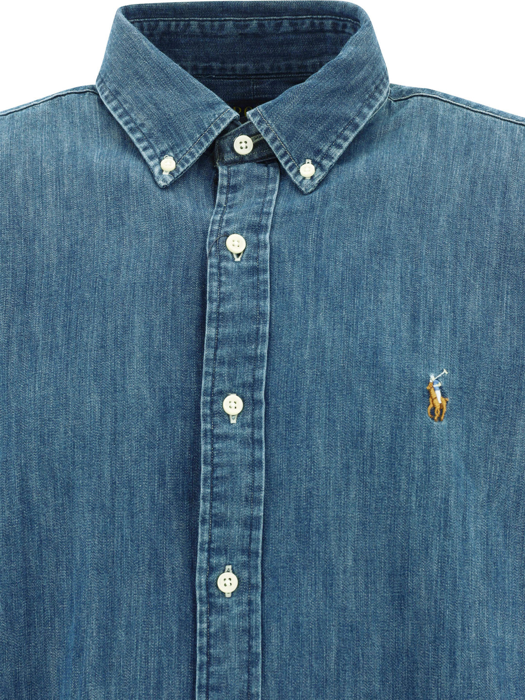 Polo Ralph Lauren Custom-Fit Casual Shirt With Logo Shirts - Blu | 194259d971f93e627ac1b2fd47cd309fe7312112