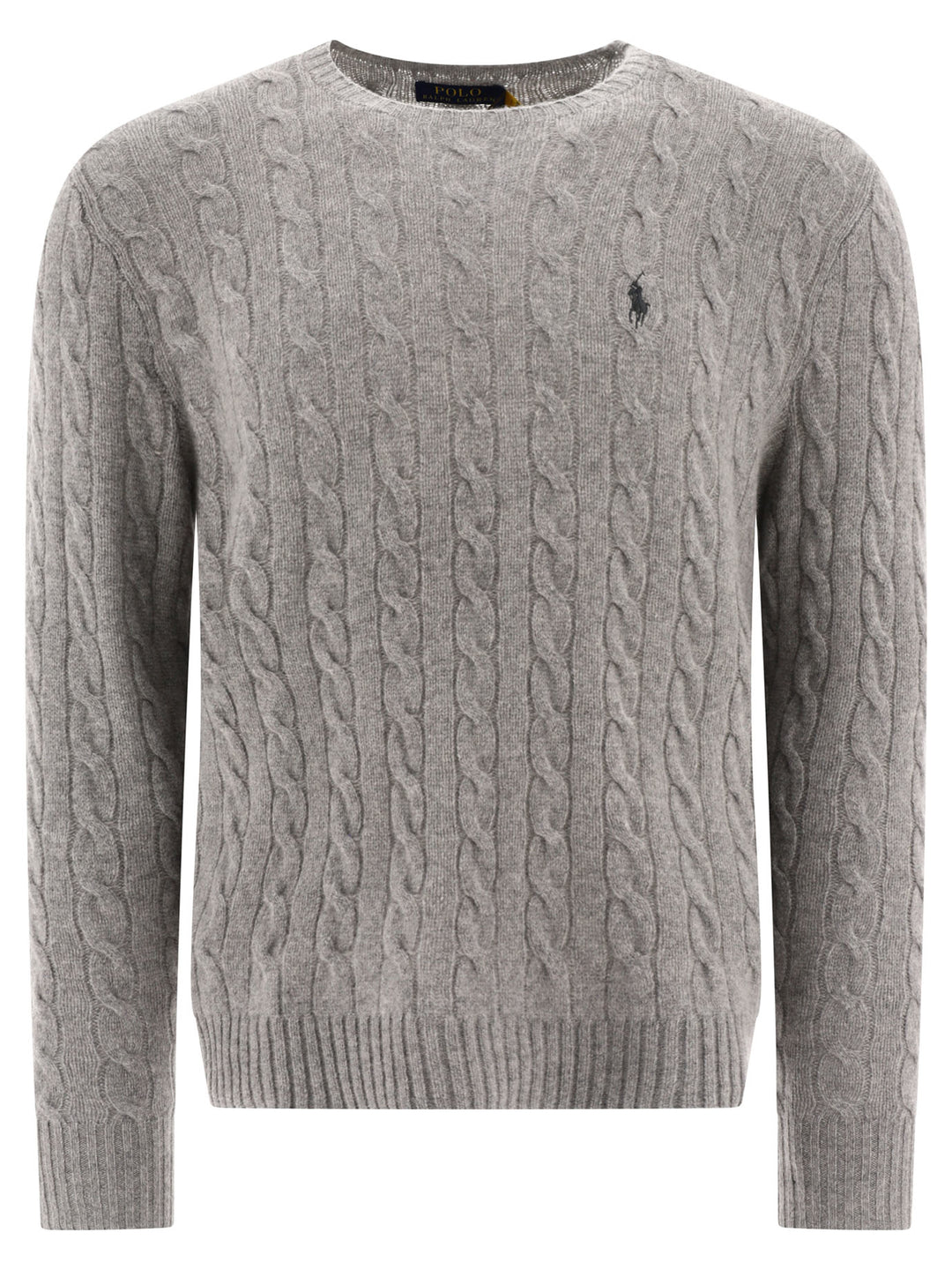 Polo Ralph Lauren Crew-Neck Sweater With Logo Knitwear - Grey | b83e001ee7218ae6477d71cf3e796d9585f09b92