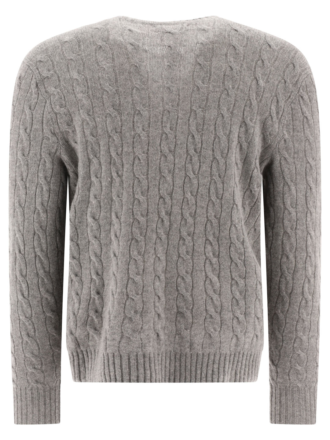 Polo Ralph Lauren Crew-Neck Sweater With Logo Knitwear - Grey | b89a744c2f0bf589eede2cacb4e8fe17ac6707fe