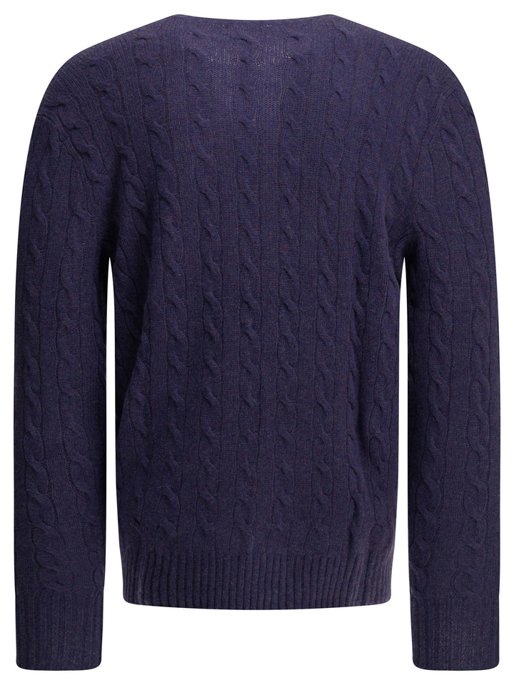 Polo Ralph Lauren Crew-Neck Sweater With Logo Knitwear - Viola | 764342696945a12eee8669fc0e99a1eaa0d5f05c