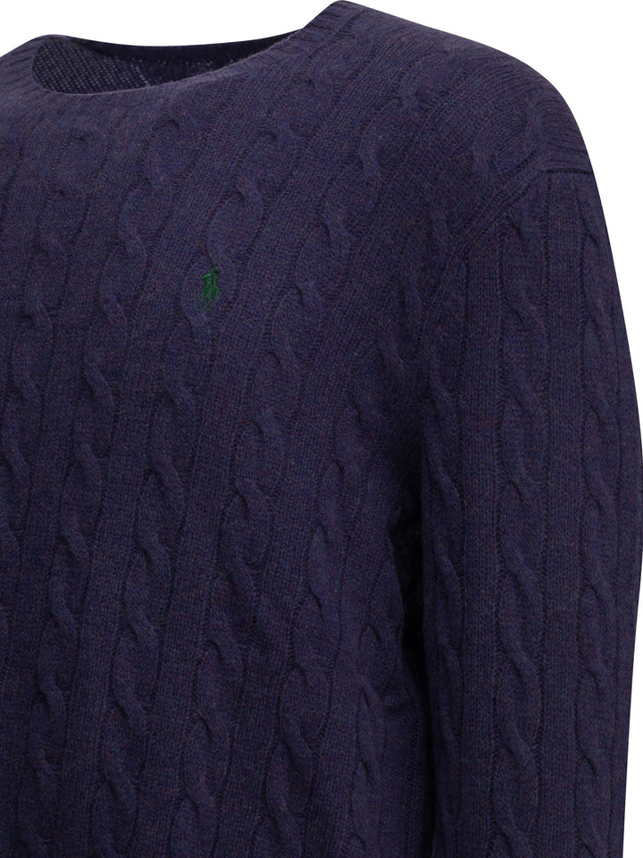 Polo Ralph Lauren Crew-Neck Sweater With Logo Knitwear - Viola | 7fc2afb27c8ed3dc2dfe9791232770e21f4f750a