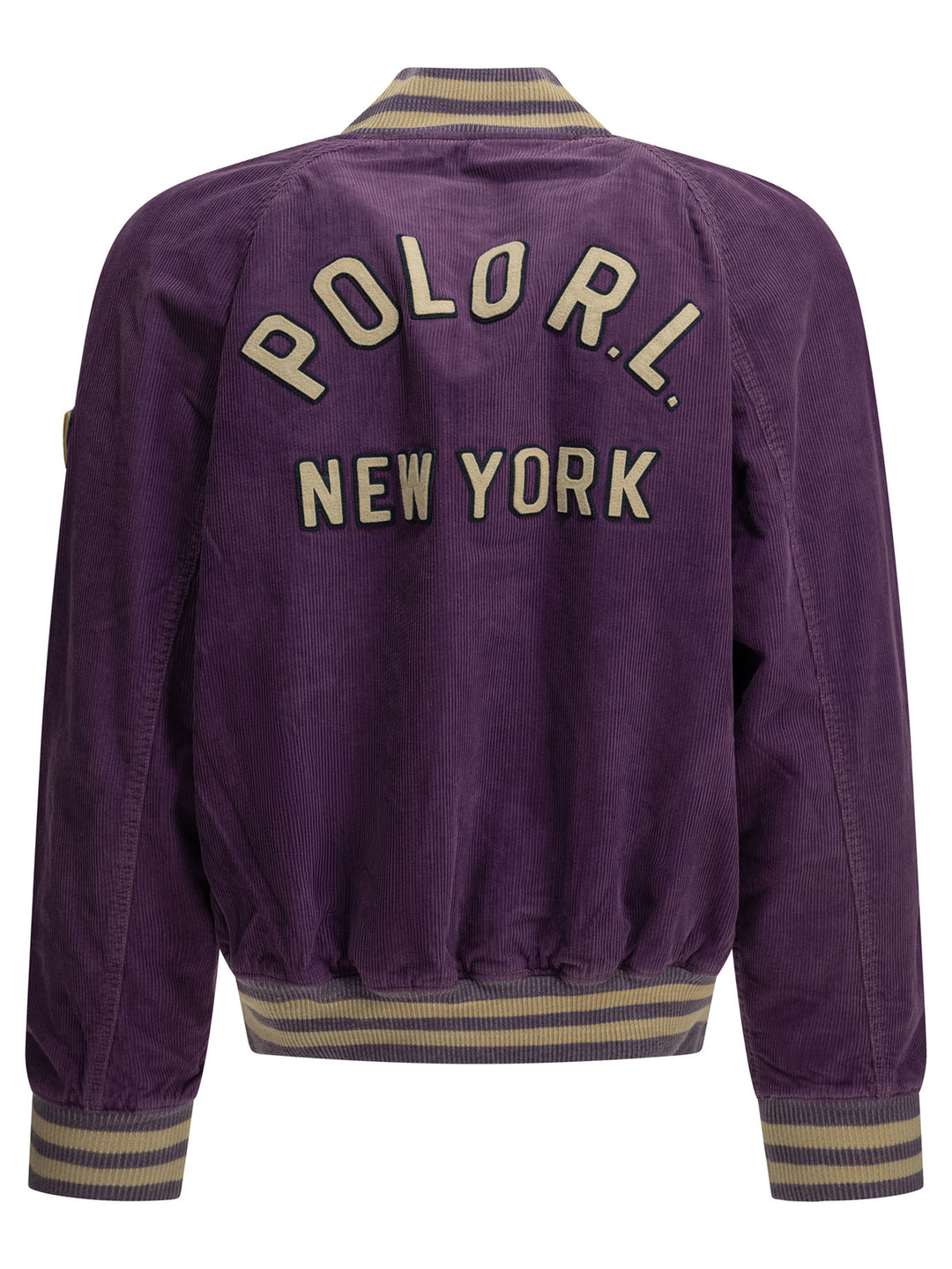 Polo Ralph Lauren Velvet Bomber Jacket With Logo Jackets and Coats - Viola | b08c265349123689e17831f66f7553f1dd354005