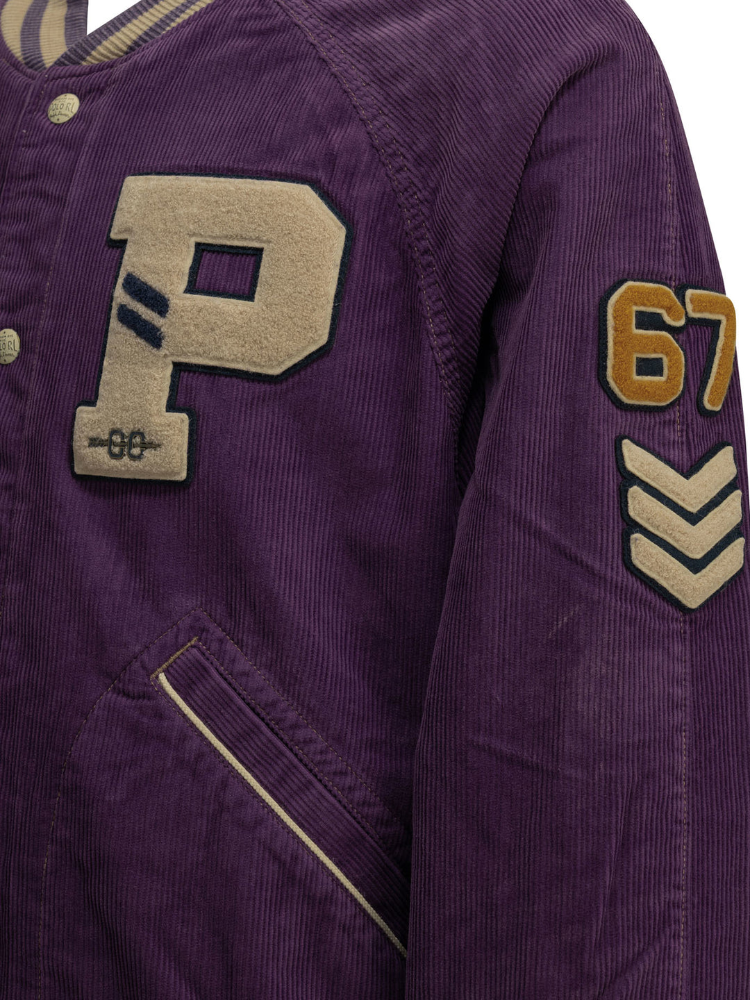 Polo Ralph Lauren Velvet Bomber Jacket With Logo Jackets and Coats - Viola | ed734e51c1afad3d699b2169b96f1ff087a5150e