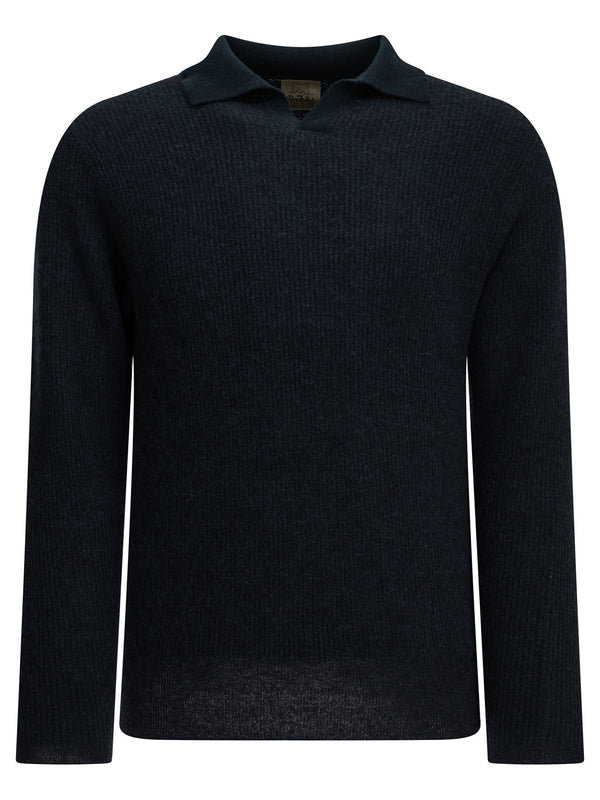 Old School Strickwaren Blau