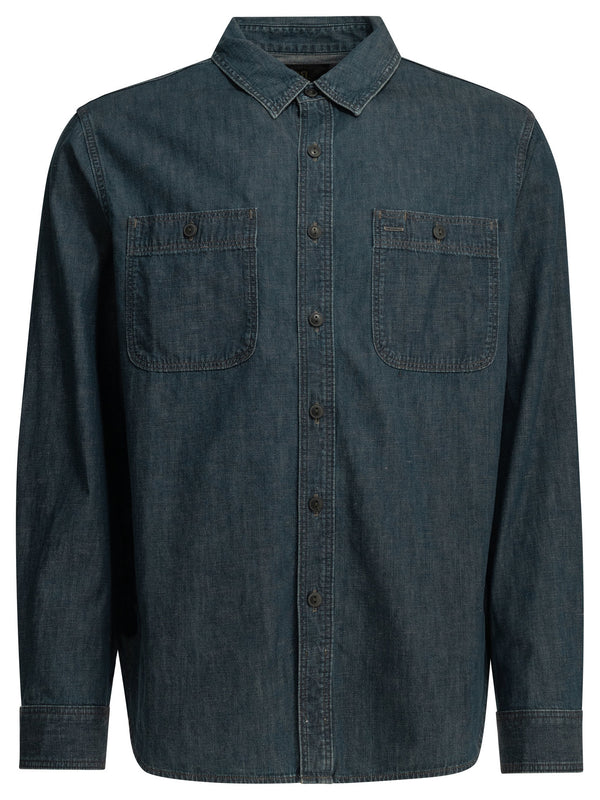 Casual Denim Shirt Shirts Blu