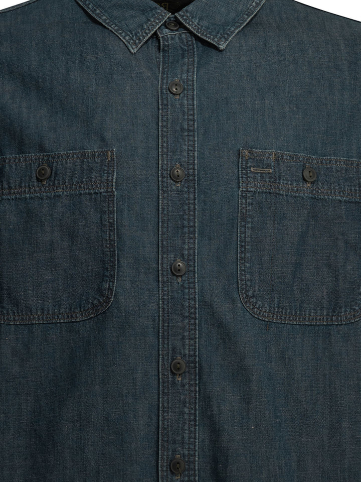 Rrl By Ralph Lauren Casual Denim Shirt Shirts - Blu | acce3bcf7f7e090978dae19b15fd59ff44f462f5