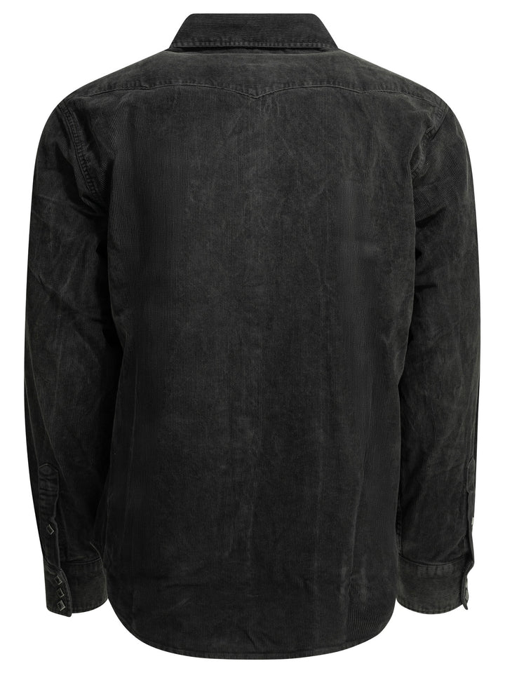 Rrl By Ralph Lauren Casual Corduroy Shirt Shirts - Nero | 906d867033629a4720daf26a7e39a97665f90af7