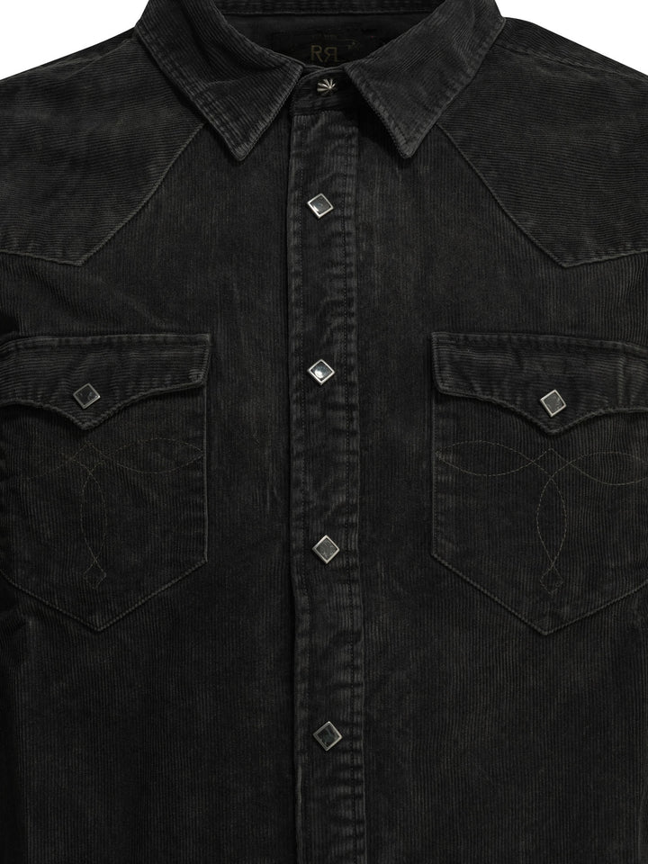 Rrl By Ralph Lauren Casual Corduroy Shirt Shirts - Nero | 36413180e950a8895cea9f705b7400c58ad88c4d
