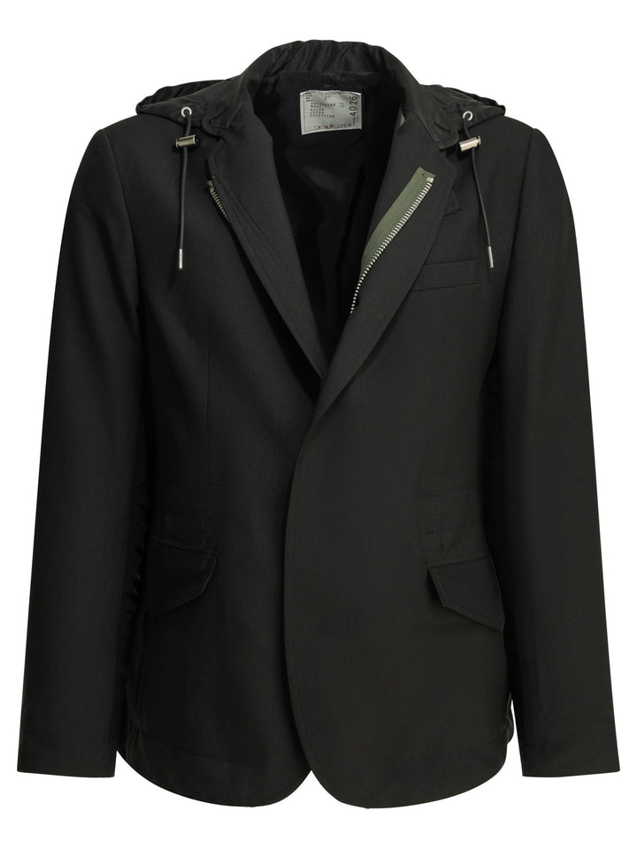 Sacai X Nylon Jackets and Coats - Nero | 23d605453c0548348c2c68a9ee7edbdc3edb5b72
