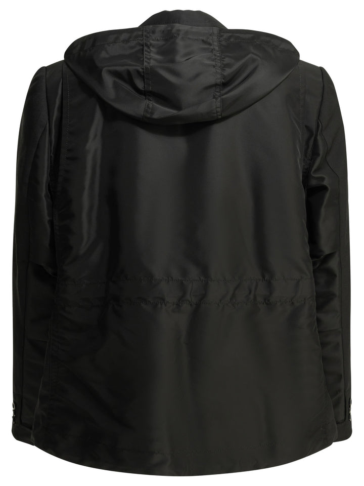 Sacai X Nylon Jackets and Coats - Nero | 5709ea93cb8ee8f09a603e2c1696555600397e71