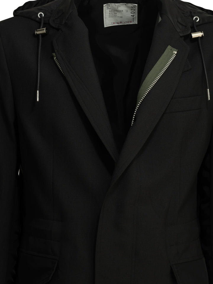 Sacai X Nylon Jackets and Coats - Nero | c746b11bfcbf01766a4ddd1cc891c55481ec526d