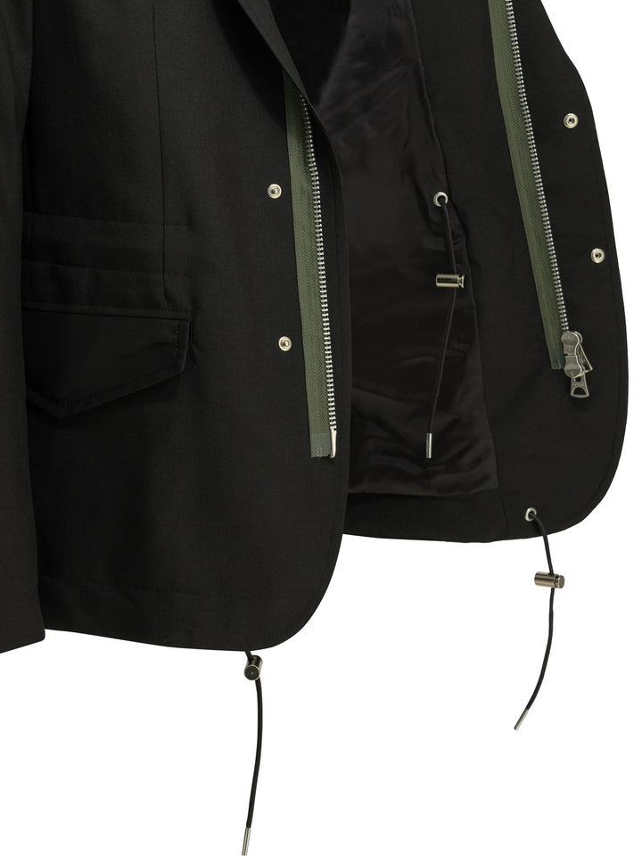 Sacai X Nylon Jackets and Coats - Nero | 447bc543685bd6cf77a957854bc2c93fca8b25f5