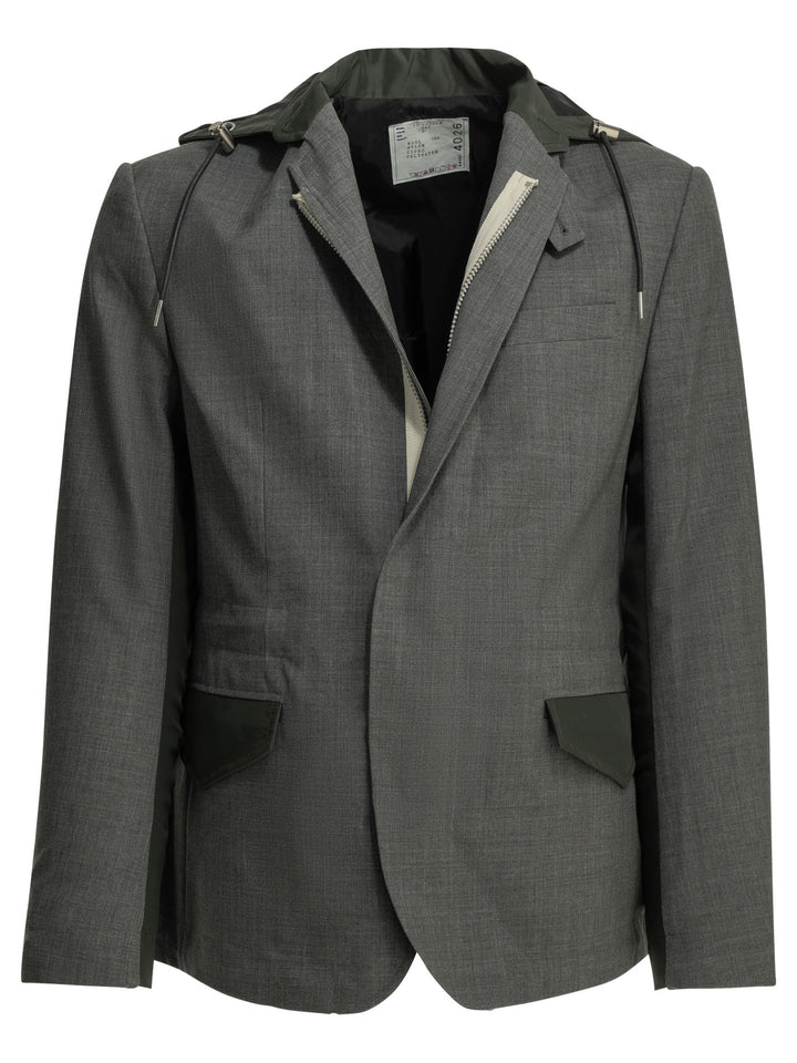 Sacai X Nylon Jackets and Coats - Grey | bed0ceb5623c14075841a4556efff6f5026dd4f8