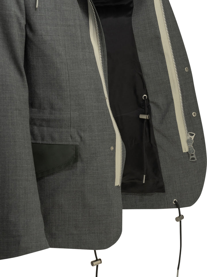 Sacai X Nylon Jackets and Coats - Grey | e8d2a565227773ff955e6a8ee3dc9a678c803d16