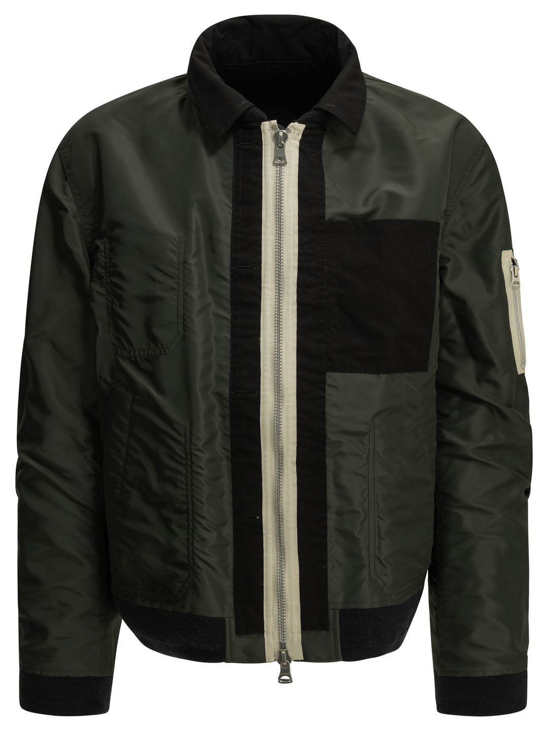 Sacai Nylon Twill X Ripstop Reversible Jackets and Coats - Nero | ea45f4464920ab5020785fd9dbcb2946f42a827c
