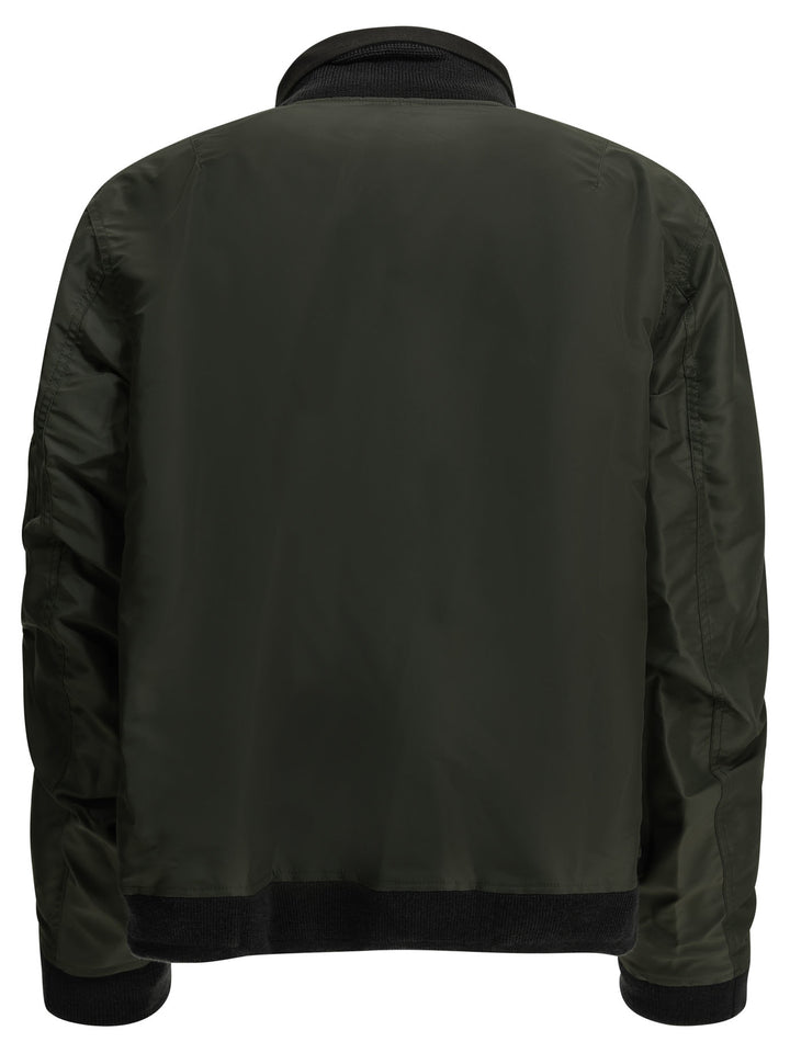 Sacai Nylon Twill X Ripstop Reversible Jackets and Coats - Nero | 3107e75e4e78a3093376c9dd8dc485fd7cfff5ad