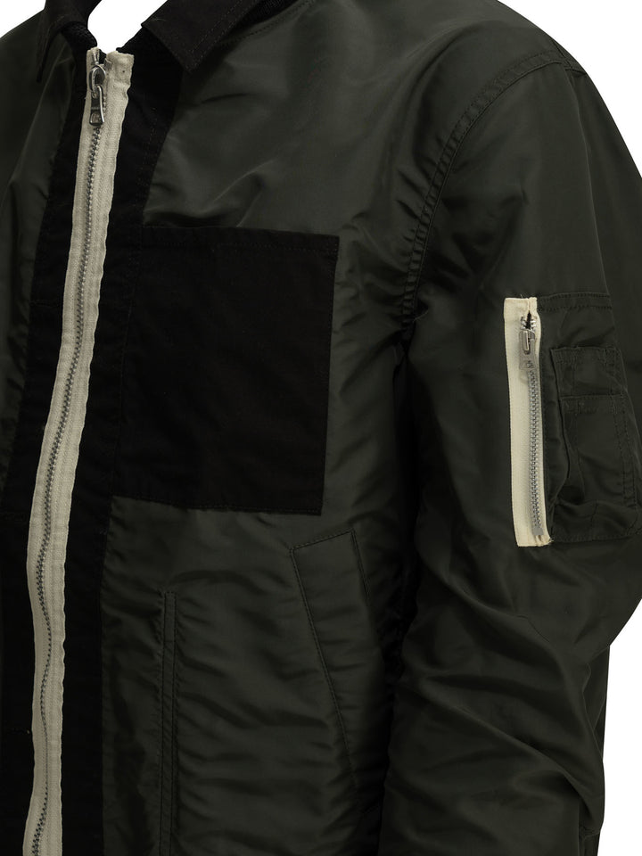 Sacai Nylon Twill X Ripstop Reversible Jackets and Coats - Nero | ce1eecc488651947166bf5b8b4e6b3b38c22e971