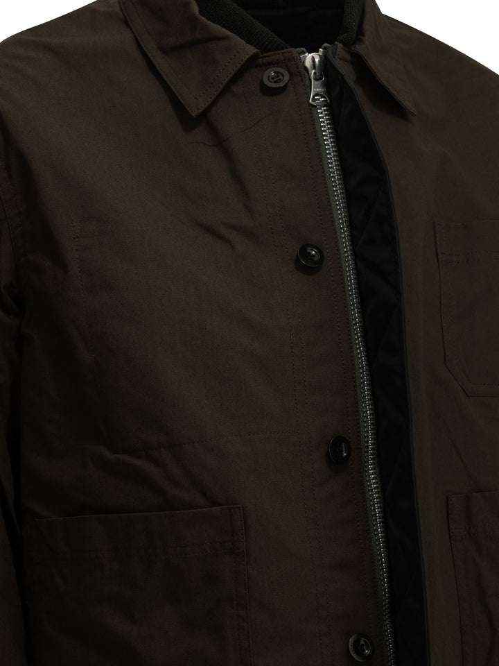 Sacai Nylon Twill X Ripstop Reversible Jackets and Coats - Marrone | 1940e7ed6120385e2df6edacaae01e2c7f369c20