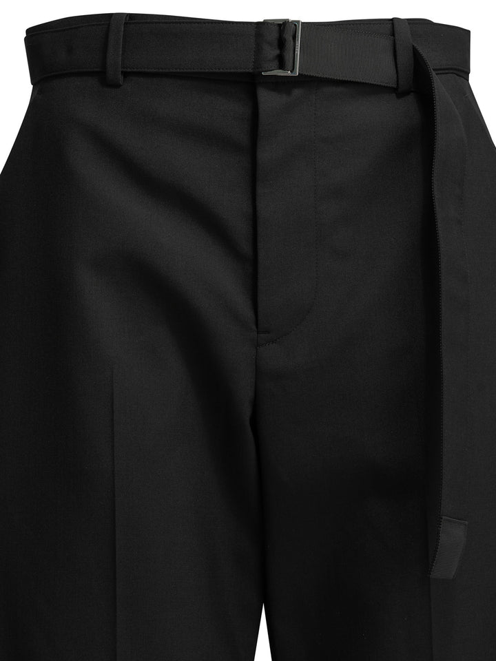 Sacai Tailored Wool Pants Trousers - Nero | 98fcc2bf37f254de4622868d5975f6226f53c6d9